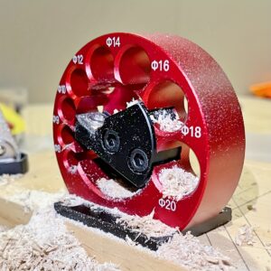 1 Set Precision Dowel Maker Jig - Adjustable 8-Hole System for 8mm-20mm Rods with Durable Carbide Blades - Ideal for Woodworking, Electric Drill, and Milling Applications, Router Bit Accessory|Precision Jig|Aluminum Construction