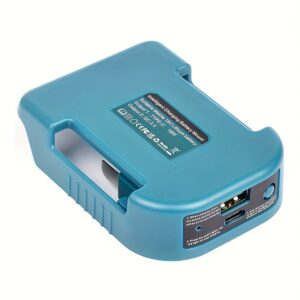 Makita 18V Lithium Battery Fast Charger Dock - Portable Adapter with 5V USB & 18W Type-C Ports, 1pc, Battery Adapter