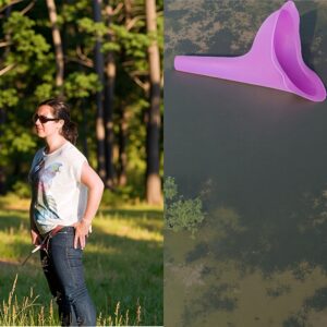 1pc Portable Female Urinal - Silicone, Funnel Design for Easy Stand-Up Pee, Ideal for Outdoor Travel & Camping, Durable & Hygienic, Green Portable Urina