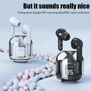 for Mini Colorful TWS Wireless Earplugs, Suitable for Sports, Games and Music, Compatible with Smartphones, with LED Digital Battery Display, Type-C Charging, Rechargeable Lithium Polymer Battery, Capacity 5mAh, Not for Quick Charge