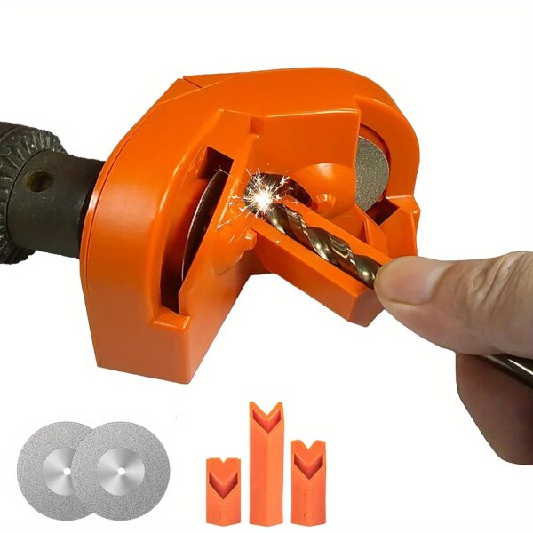 1pc Multifunctional Drill Bit Sharpener, Portable Electric Drill Bit Grinding Tool, Works With Multiple Drill Sizes, Sharpens In 5 Seconds