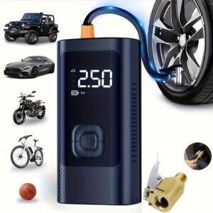1pc Durable Copper Alloy Tire Inflator with Pressure Release Nozzle - Quick Connect Air Chuck, Easy-to-Use, No-Charge Needed, Ideal for Car Tires, Golden Finish, Sporty Design, Tire Inflation Device|Sporty Tire Accessory|Durable Constructio