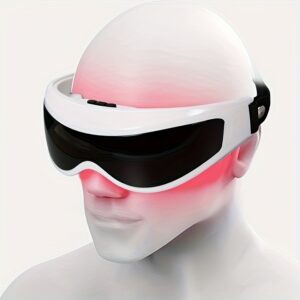 New Portable Electric Eye Massager for Home Use, Vibrating Eye Care Device, Eye Massage Mask - White - 1pc