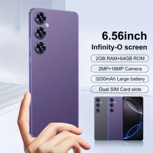 Mobilephones with 6.56inch large screen 2G+64G memory 3200mAh battery cheap phone 2MP+16MP camera 3G network unlocked cellphone,3G WCDMA: 850MHz/2100MHz, Holiday Birthday Christmas Gift