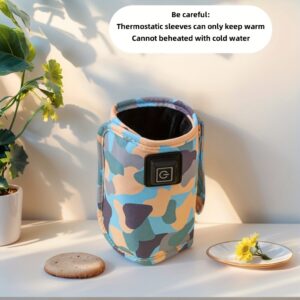 Electronic USB Plug-In Insulation Cover, Lightweight Design Constant Temperature Cover, One Click Operation Insulation Cover, Suitable for Various Bottle Constant Temperature And Travel Use