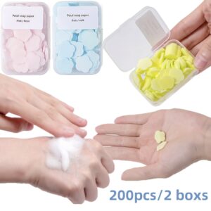 200pcs Portable Hand Washing Soap Sheets - Convenient and Hygienic Solution for Outdoor Activities and Travel