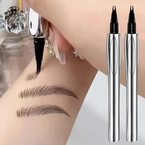 2 Forked Eyebrow Pencil, Create Natural And Beautiful Eyebrows, Suitable for All Makeup Styles, Long-lasting Waterproof And Sweatproof, Not Easy to Smudge, 3 Colors to Choose from, Perfect Gift, Valentine'S Day Gift.