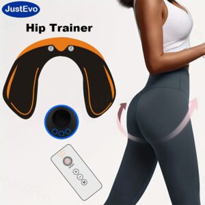 JustEvo EMS Hip Trainer - Portable, Rechargeable Lithium Battery, 36V or Below, USB Charging, 150mAh, Ideal for Strengthening and Sculpting Glutes, Glute Workout Equipment|Ergonomic Design|Rechargeable Battery