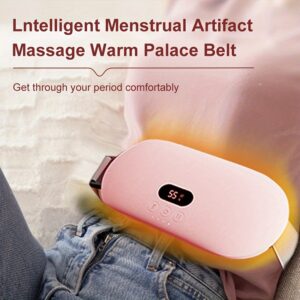 1pc Intelligent Menstrual Artifact, USB Rechargeable Graphene Heating Pad, 4-Level Temperature Adjustable, Portable Vibration Massage Belt with Digital Display, Dual Power Mode, Lithium Battery, Ideal for Autumn & Christmas Gifts