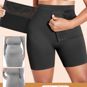 1-Pack MEIYATING Women's Plus Size High-Waisted Tummy Control Underwear - Elegant Floral Lace Trim, Breathable Mid-Stretch Fabric, Hand Wash Only, Flattering Fit for Curvy & Plus Size Women, Body Shaping Underwear | Decorative Lace Trim | Handwashable Fabric