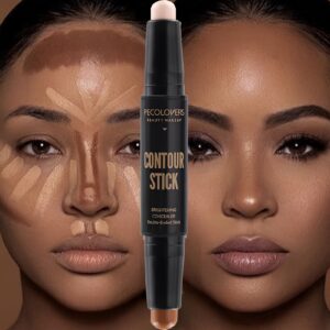PECOLOVERS Contour Stick - Long-Lasting, Waterproof Face Foundation & Dark Circle Corrector, Natural Finish Concealer for All Skin Tones