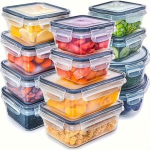 8pcs Multi-Size Transparent Food Storage Containers with Tightly Sealed Lids - Perfect for Fruits, Vegetables, Pasta & More - Microwave Safe, Reusable Polypropylene Kit for Kitchen Organization, Kitchen Organization | Sleek Storage Design | Microwave Safe Containers