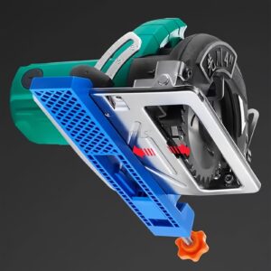 Adjustable Precision Electric Circular Saw Guide - Woodworking Clamp for Accurate Cuts & Milling, No Batteries Needed, Durable Plastic Construction, Blue & Black Design, Precise Cutting Tool | Clamping Mechanism | High Visibility Colors, Woodworking Tools
