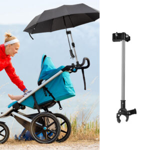 1pc Adjustable Umbrella Mount Holder No Need Any Tooling To Attach Umbrella Clamp, Umbrella Connector Holder To Wheelchairs, Walker, Rollator, Bike, Pram, Stroller, Christmas Halloween Thanksgiving Gift Easter Gift