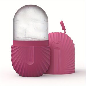 Reusable Silicone Ice Roller for Face & Eye - Pink Facial Massager for Pore Tightening, Dark Circle Reduction, and Skin Care,, Easy to Use, Facial Massager Tool