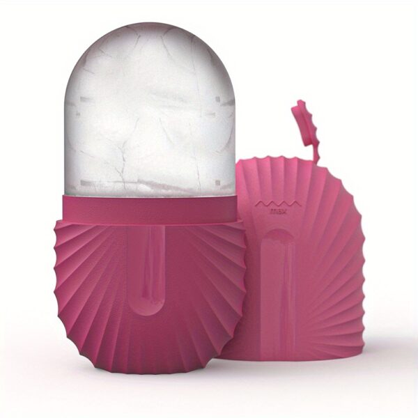 Reusable Silicone Ice Roller for Face & Eye - Pink Facial Massager for Pore Tightening, Dark Circle Reduction, and Skin Care,, Easy to Use, Facial Massager Tool