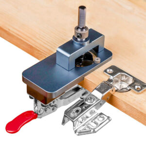 35mm Aluminum Alloy Hinge Jig Kit for Woodworking - Precision Drilling Guide & Locator for Cabinets, Cupboards & Face Frames