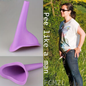Leak-Proof PVC Portable Female Urination Device - Spill-Proof Funnel Cup for Outdoor, Travel, Camping, Hiking - Reusable Personal Urinal Storage Bag