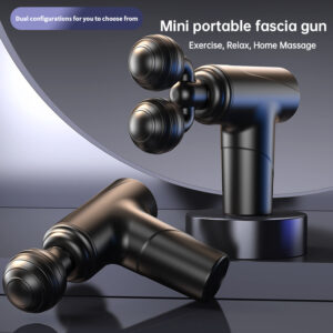 1pc Dual-Head Fascia Gun Mini Electric Massager for Fitness And Sports, Featuring Dual-Head Strong Vibration Massage, Type-C Charging for Powerful Endurance, Suitable for Both Sports And Daily Life Needs. Upgraded Massage Head Configuration Targets Different Body Parts Effectively, Ideal for Business Trips, Office Use, Fitness Relaxation, And Regular Workouts.