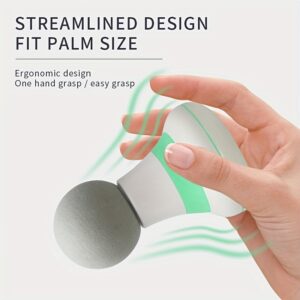 Mini Smart Muscle Massage Gun - Portable Full Body Relaxer with Ergonomic One-Handed Grip, USB Rechargeable, 400mAh Battery, White & Green Design for Deep Tissue Massage, Mini Massager