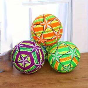 Pentagram Rainbow Sports Ball Sports Field Ball Basketball Football Inflatable Ball Indoor Outdoor School Ball Sports (Color Random) Halloween Christmas Gifts