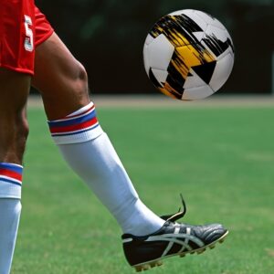 Size 5 Machine-Stitched PVC Football - Durable & Burst-Resistant Training & Match Ball with Abstract Geometric White/Yellow/Black Design for Teens & Adults, Match Soccer Ball | Dynamic Sports Gear | Stitched Soccer Ball