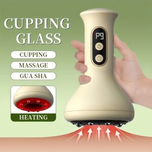 Intelligent electric USB rechargeable 1200mAh cupping and scraping instrument for household use, with large suction and sliding cup for rubbing the abdomen, back, legs, and massager