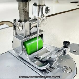 Adjustable Hemming Foot for Industrial Sewing Machines - Wrinkle-Free, Compatible with Single-Needle Sewing Machines, Durable Metal Construction for Thick | Thin Fabric, Precision Stitching Tool, Modern Sewing Tool, Sturdy Construction